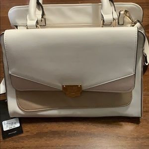 🔥NWT Jones New York Summer Handbag Cream/Tan&Pink
